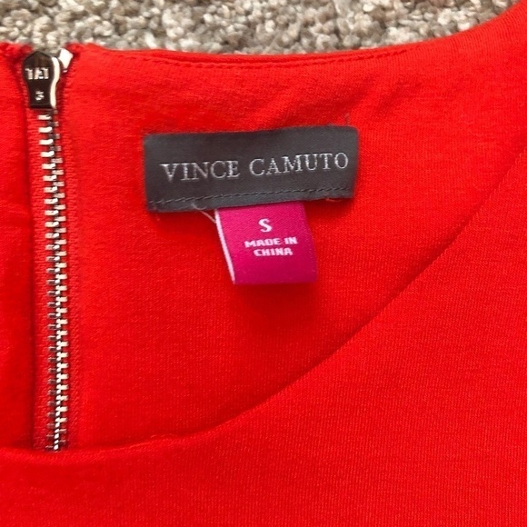 VINCE CAMUTO Maxi Dress Women's Size Small Red Blue Floral Printed-Overlay - Picture 7 of 11